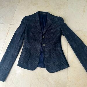Elie Tahari Wool Blend Navy Blazer